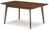 Lyncott - Brown - Rectangular Dining Room Butterfly Extension Table by Signature Design by Ashley® | Bel Furniture