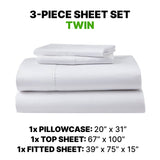 Sheet Set Luxurious Supima Cotton, Wrinkle Resistant, Breathable, With 2 Ghostgrip Band