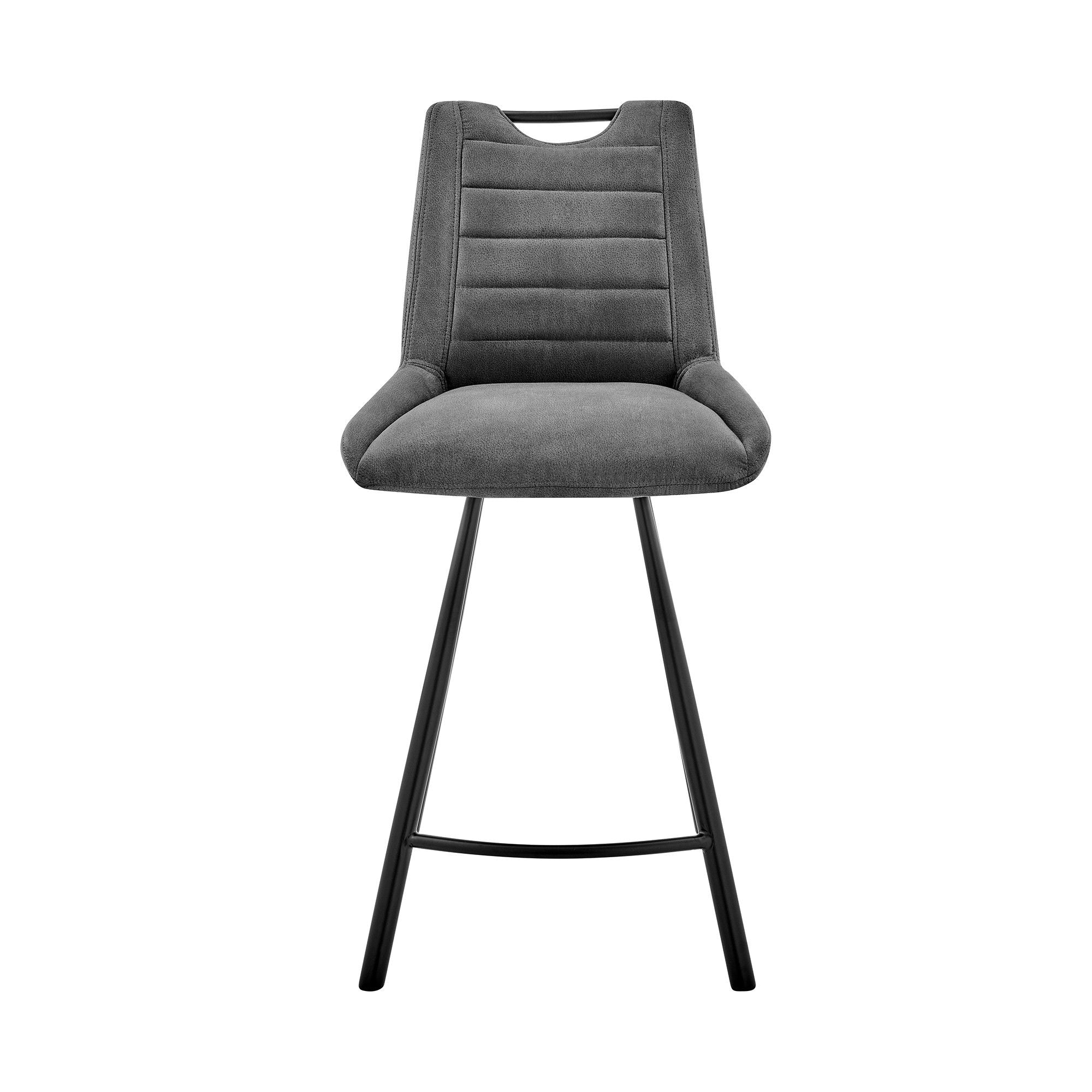 42" Bar Height Bar Chair - Charcoal / Black