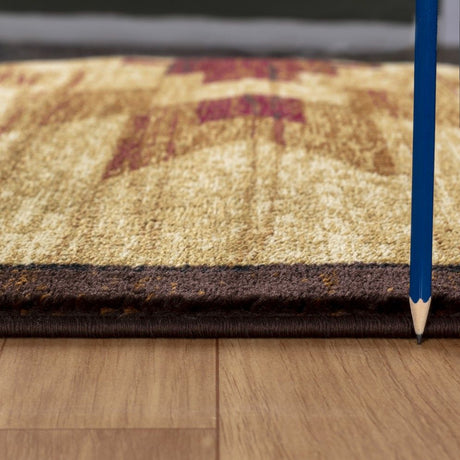 Nature's Nest - 5'3" X 7'3" Lodge Area Rug - Multi / Beige by Icona Home Decor | Bel Furniture