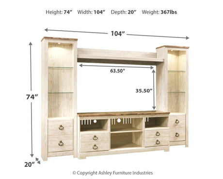 Willowton - Entertainment Center With Fireplace Option - view 20