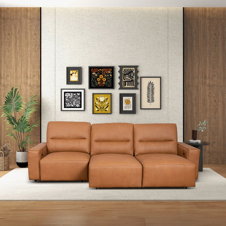 Grant - Triple Power Convertible Sofa - Cognac - view 14