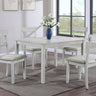 Henderson - Dinette Set Pearl Silver 5 Pc. Table, 4 Chairs by Crown Mark | Bel Furniture