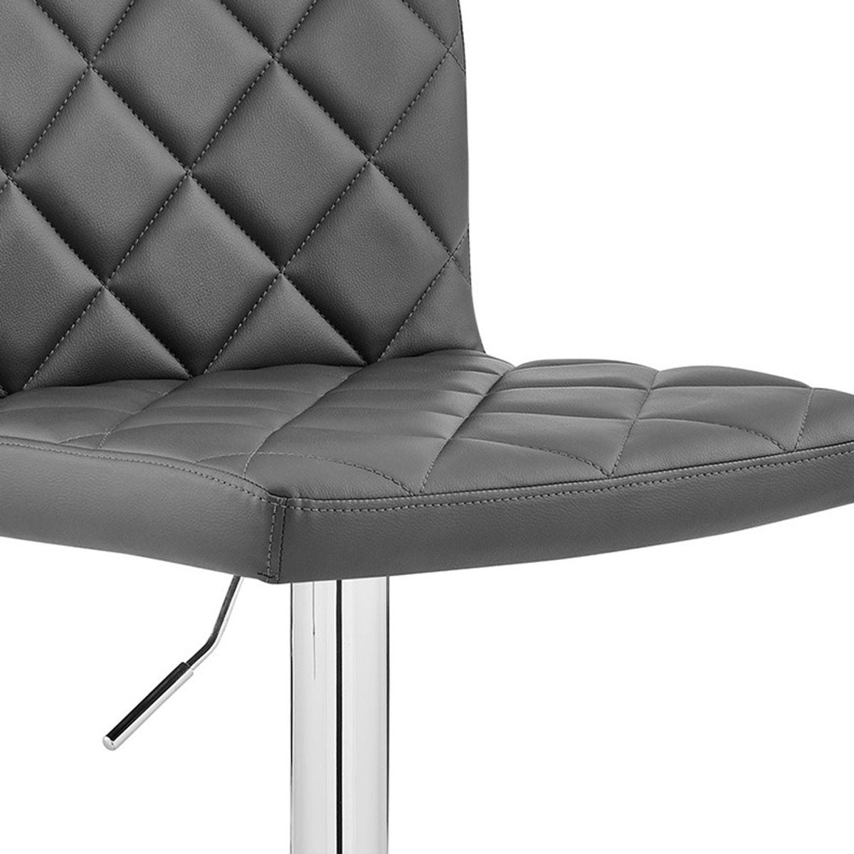 46" Swivel Low Back Adjustable Height Bar Chair - Gray / Silver