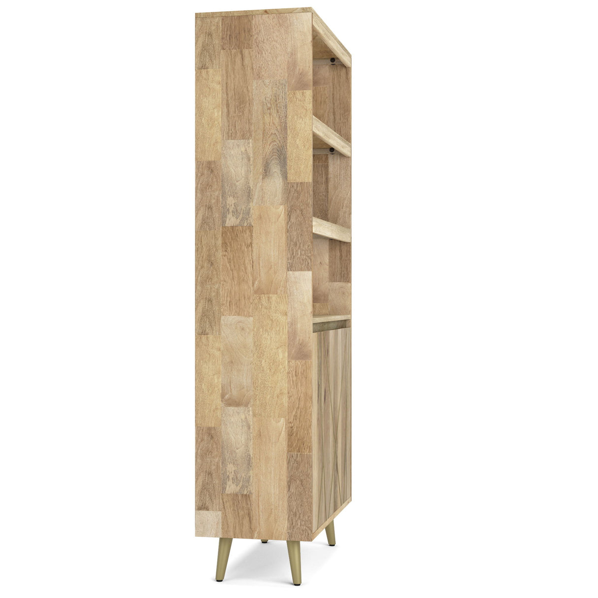 Jager - Bookshelf With Doors - Natural by Simpli-Home | Bel Furniture