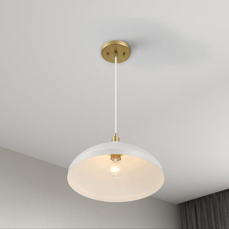 Astral - Single Light Pendant Lamp For Entrance Kitchen Island - Gold / White - view 6