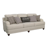Glenn - Upholstered English Arm Sofa - Light Gray by CoasterElevations | Bel Furniture