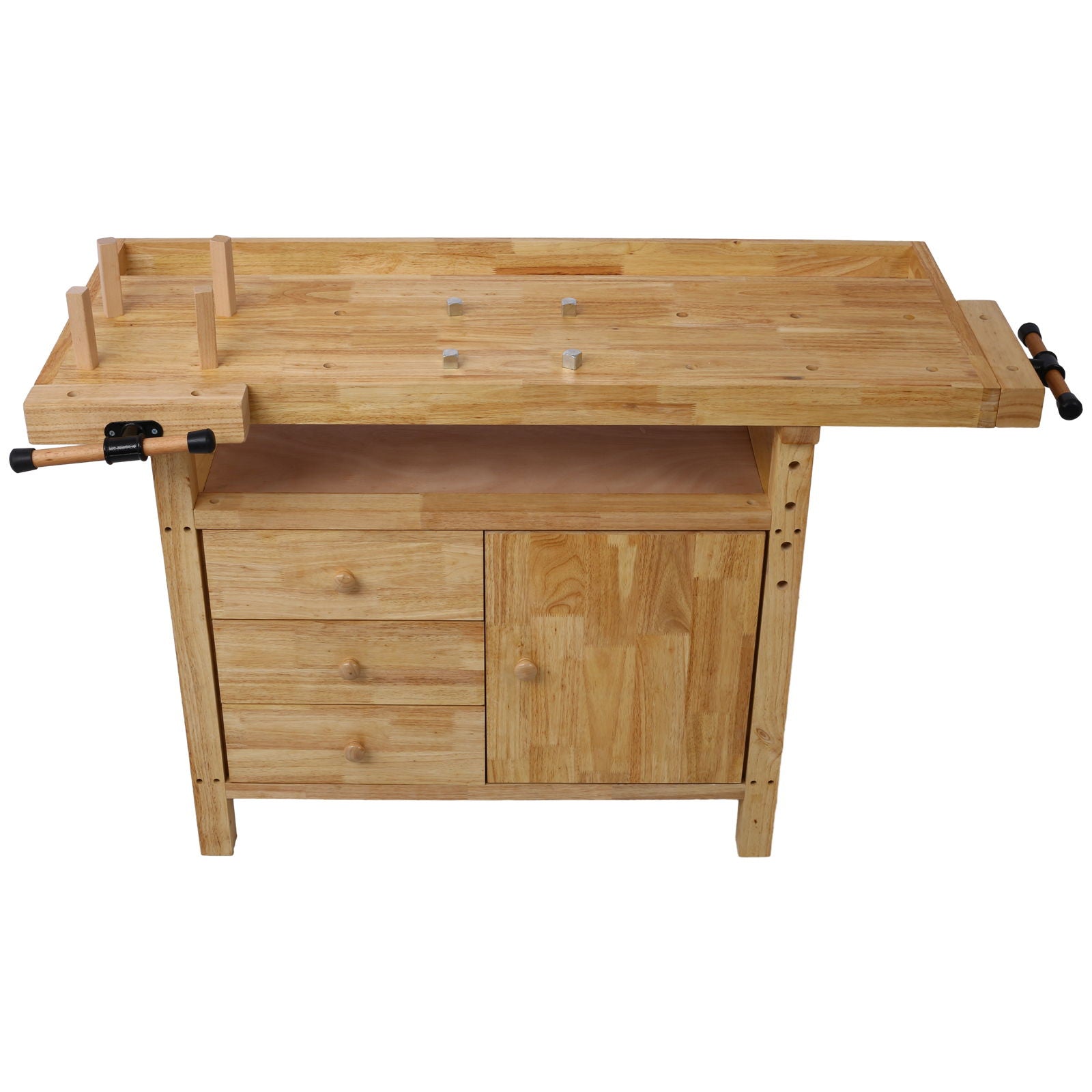 Wood Workbench For Garage Workshop And Home - Natural