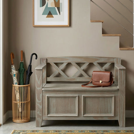Amherst - Small Transitional Entryway Storage Bench - view 27