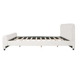 Luxury Upholstered Bed Frame With Curved Headboard & Footboard