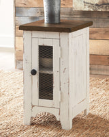 Wystfield - White / Brown - Chair Side End Table by Signature Design by Ashley® | Bel Furniture