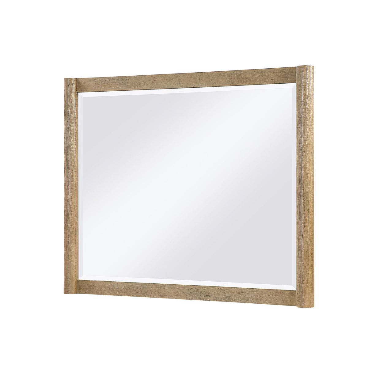 Sarai - Mirror With Sleek Frame And Rounded Sides - Brown