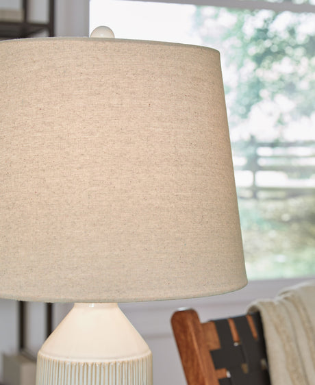 Willport - Off White - Ceramic Table Lamp (Set of 2) by Signature Design by Ashley® | Bel Furniture