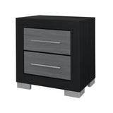Elsa - 2 Toned Nightstand With Bar Handle And Spacious Drawers