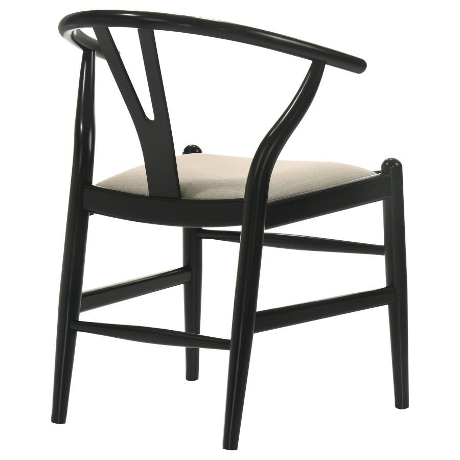 Crestmont - Wood Wishbone Dining Side Chair (Set of 2) - Black by Coaster Fine Furniture | Bel Furniture