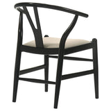 Crestmont - Wood Wishbone Dining Side Chair (Set of 2) - Black by Coaster Fine Furniture | Bel Furniture