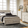 Bellaby - Dresser, Mirror, Platform Bed With Storage Drawers Set Light Brown by Signature Design by Ashley® | Bel Furniture