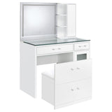 Flora - 2-Drawer Vanity Set With LED Mirror by Coaster Fine Furniture | Bel Furniture