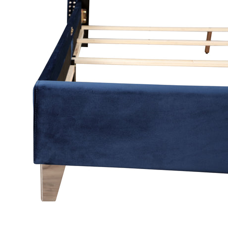 Upholstered Nailhead Trim Chic Bed - view 43