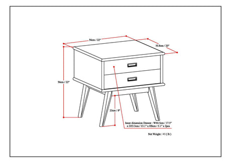 Draper - Handcrafted Mid Century End Table - view 38