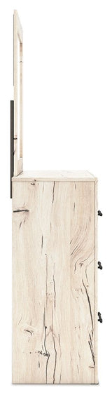 Lawroy - Light Natural - Dresser And Mirror by Benchcraft® | Bel Furniture