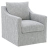 Winter - Upholstered Sloped Arm Accent Swivel Chair Gray by Coaster Fine Furniture | Bel Furniture