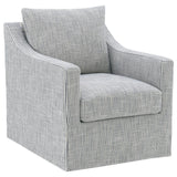 Winter - Upholstered Sloped Arm Accent Swivel Chair Gray by Coaster Fine Furniture | Bel Furniture