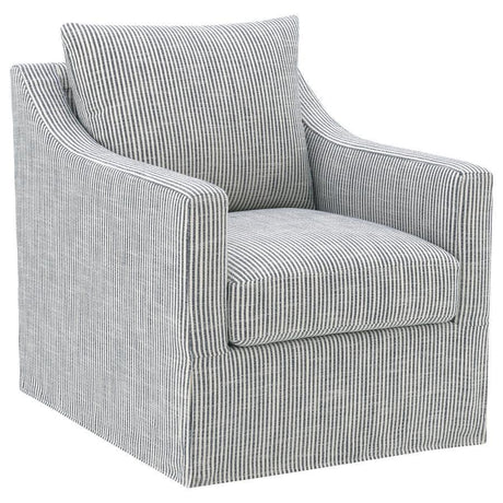 Winter - Upholstered Sloped Arm Accent Swivel Chair Gray by Coaster Fine Furniture | Bel Furniture