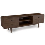 Alexa - Mid-Century Modern Style TV Stand - Dark Brown / Wood by Ashcroft Furniture | Bel Furniture