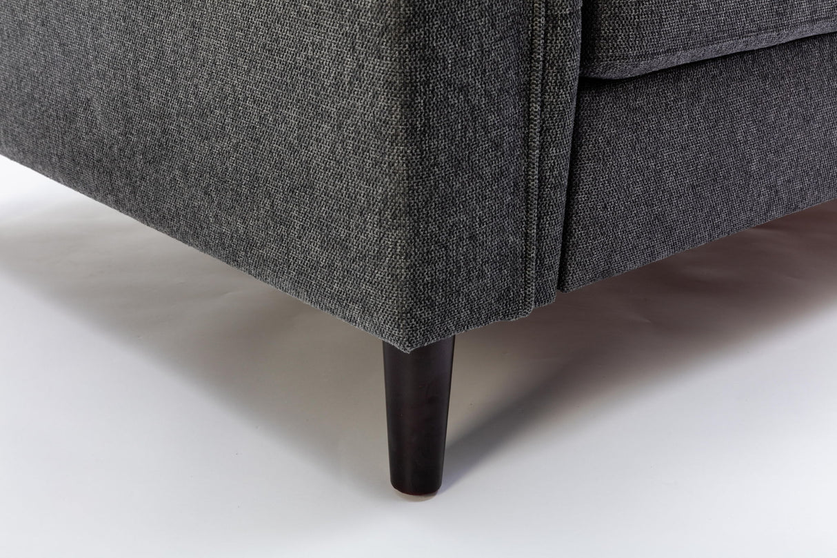 Stanton - Linen Chair With Tufted Arms - Dark Gray by Lilola Home | Bel Furniture