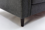 Stanton - Linen Chair With Tufted Arms - Dark Gray by Lilola Home | Bel Furniture
