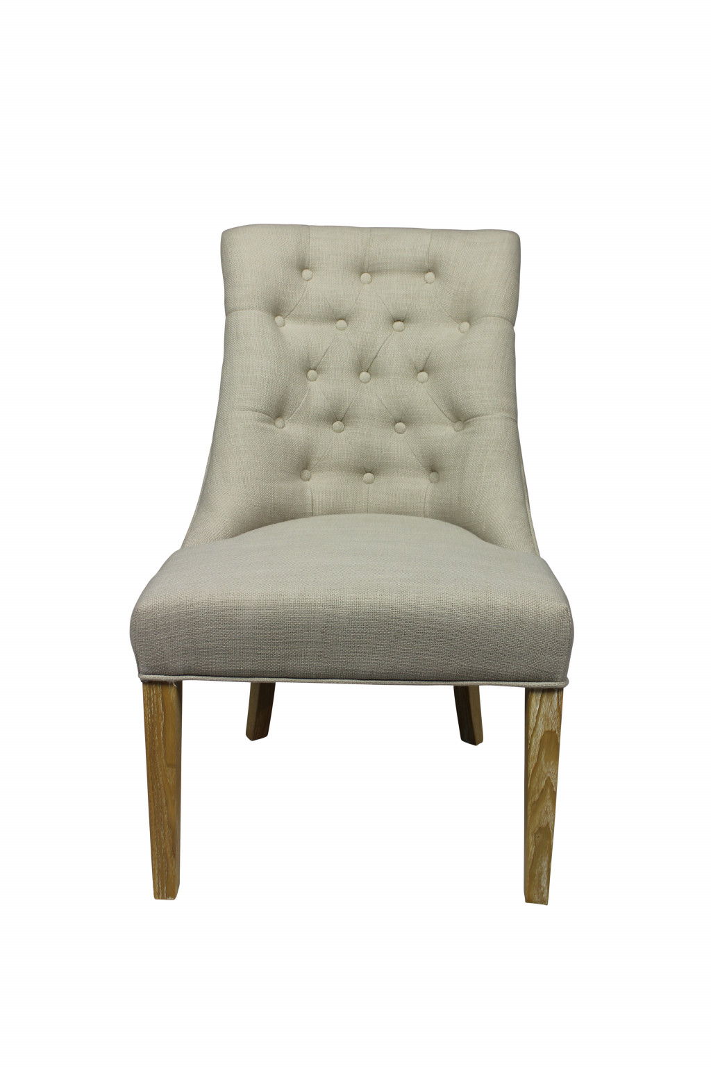 Natural Solid Color Side Chair - Taupe