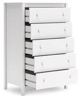 Hallityn - White - Five Drawer Chest by Signature Design by Ashley® | Bel Furniture
