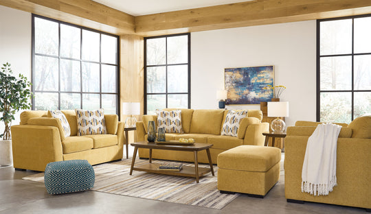 Keerwick - Living Room Set Yellow 4 Pc. Sofa, Loveseat, Chair And A Half, Ottoman by Signature Design by Ashley® | Bel Furniture