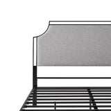 Bed Traditional Upholstered Metal by Walker Edison | Bel Furniture