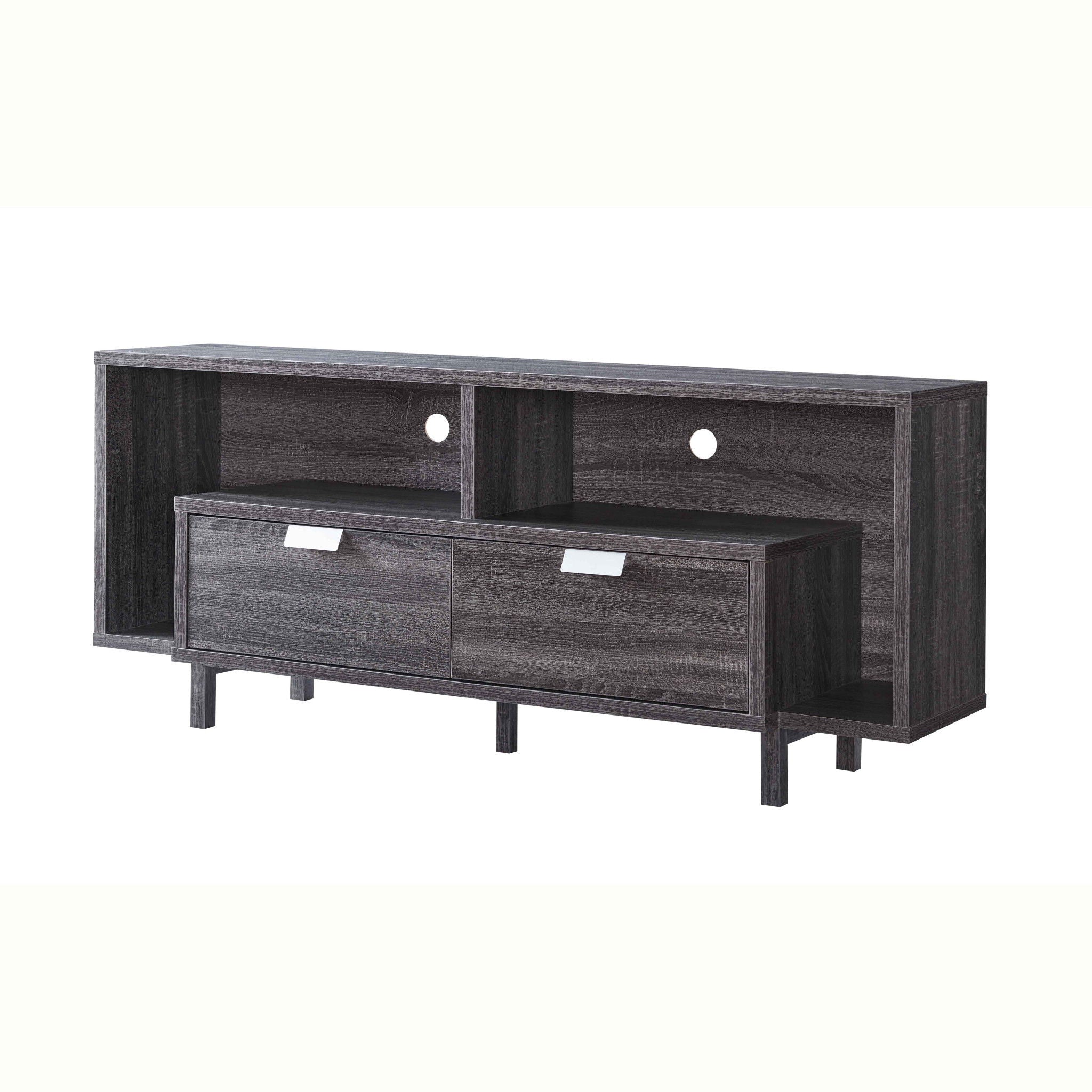 Particle Board And Cabinet Enclosed Storage TV Stand - Ash Gray