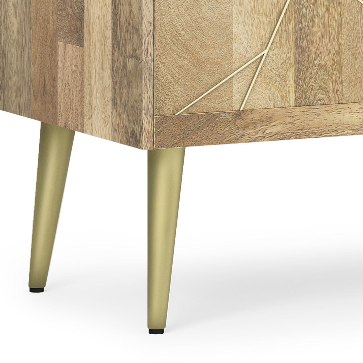 Jager - TV Media Stand - Natural by Simpli-Home | Bel Furniture