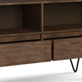 Chase - Low Bookcase - Rustic Natural Aged Brown by Simpli-Home | Bel Furniture