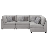 Cambria - 4 Piece Upholstered Modular Sectional Sofa - Gray by CoasterElevations | Bel Furniture