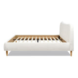 Roman - Curved Headboard Upholstered Platform Bed by Jennifer Taylor Home | Bel Furniture