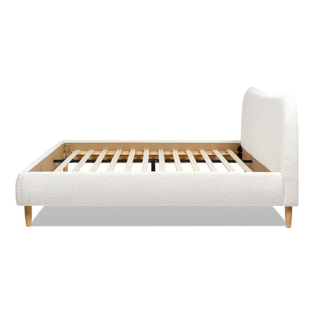 Roman - Curved Headboard Upholstered Platform Bed by Jennifer Taylor Home | Bel Furniture