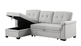 Lucca - Linen Reversible Sleeper Sectional Sofa With Storage Chaise by Lilola Home | Bel Furniture