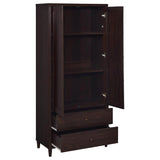 Wadeline - 2 Door Tall Accent Storage Cabinet - Rustic Tobacco by CoasterEveryday | Bel Furniture