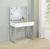 Eliza - Vanity Set With Lighting & Stool - White And Chrome by Coaster Fine Furniture | Bel Furniture
