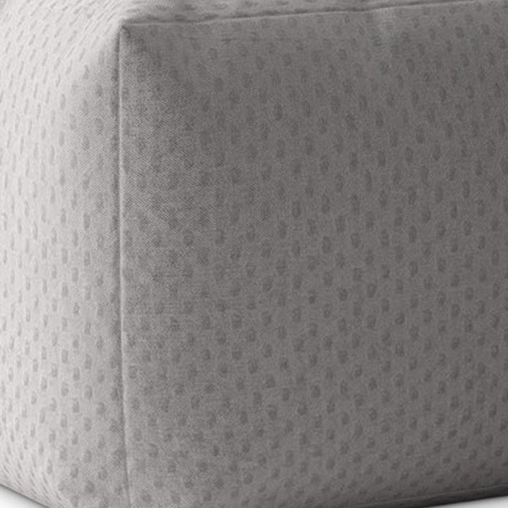 Polyester Pouf Ottoman - Gray