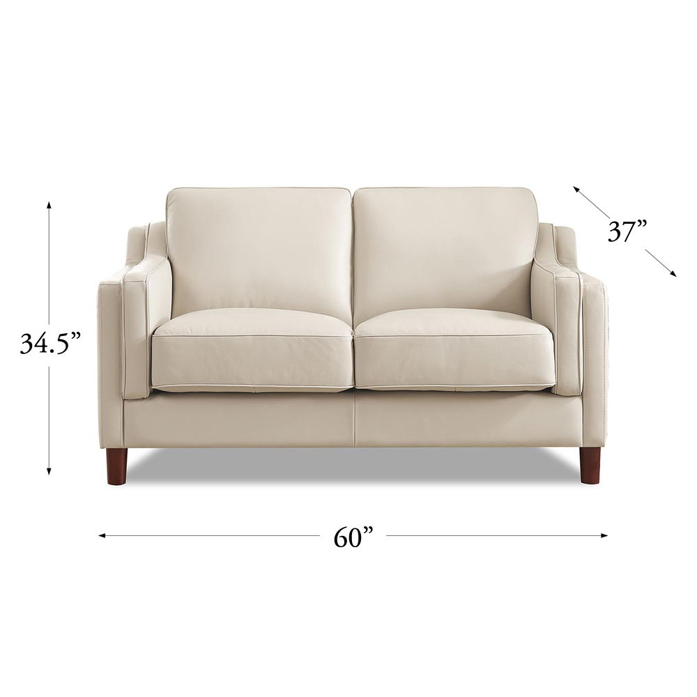 Bella - Top Grain Leather Loveseat