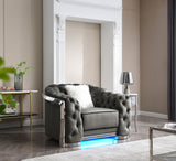Sophisticated Accent Chair - Gray by Glory Furniture | Bel Furniture