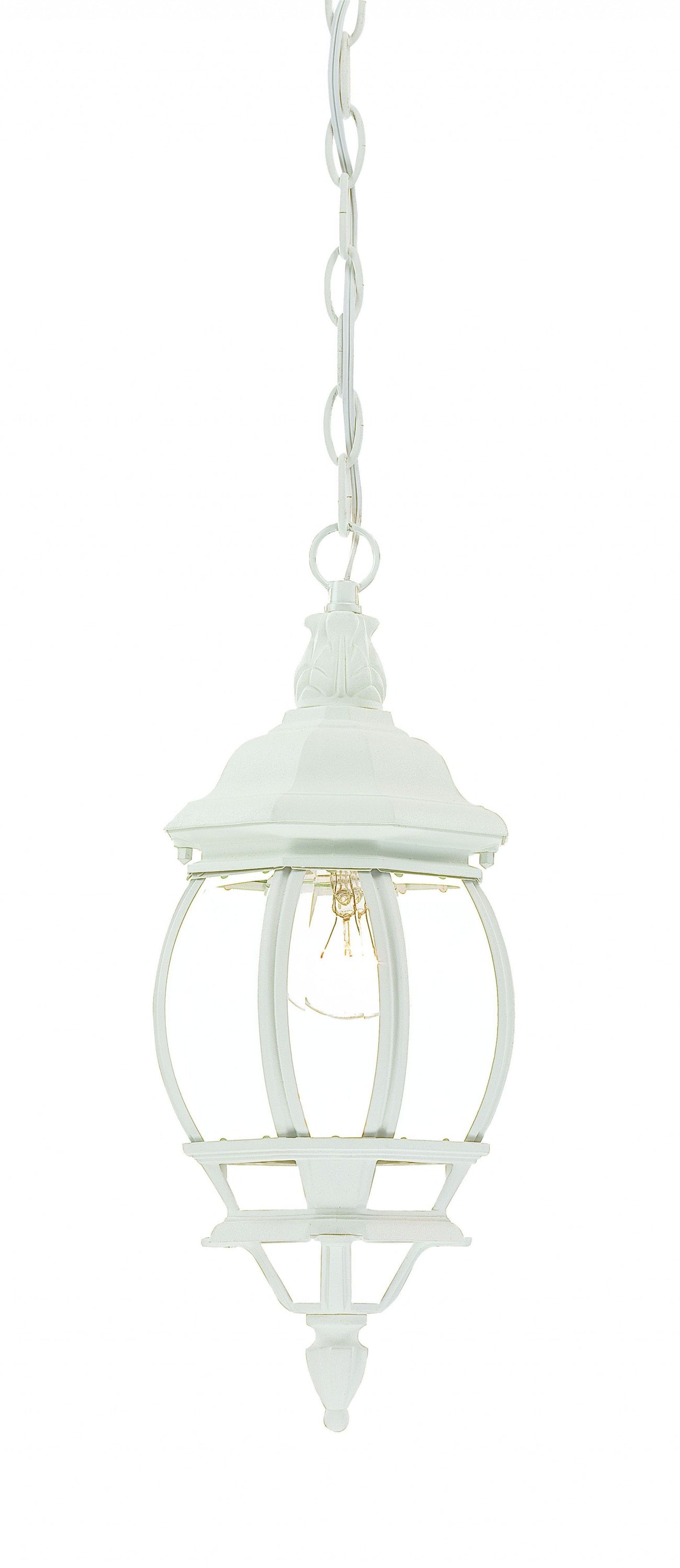 Glass Globe Hanging Light - White