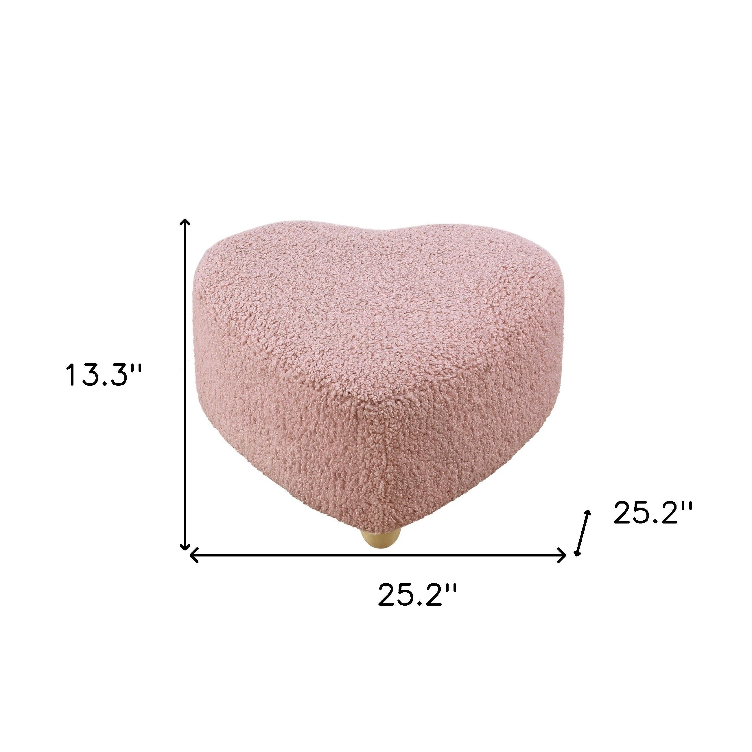 Wool Specialty Ottoman - Blush / Brown