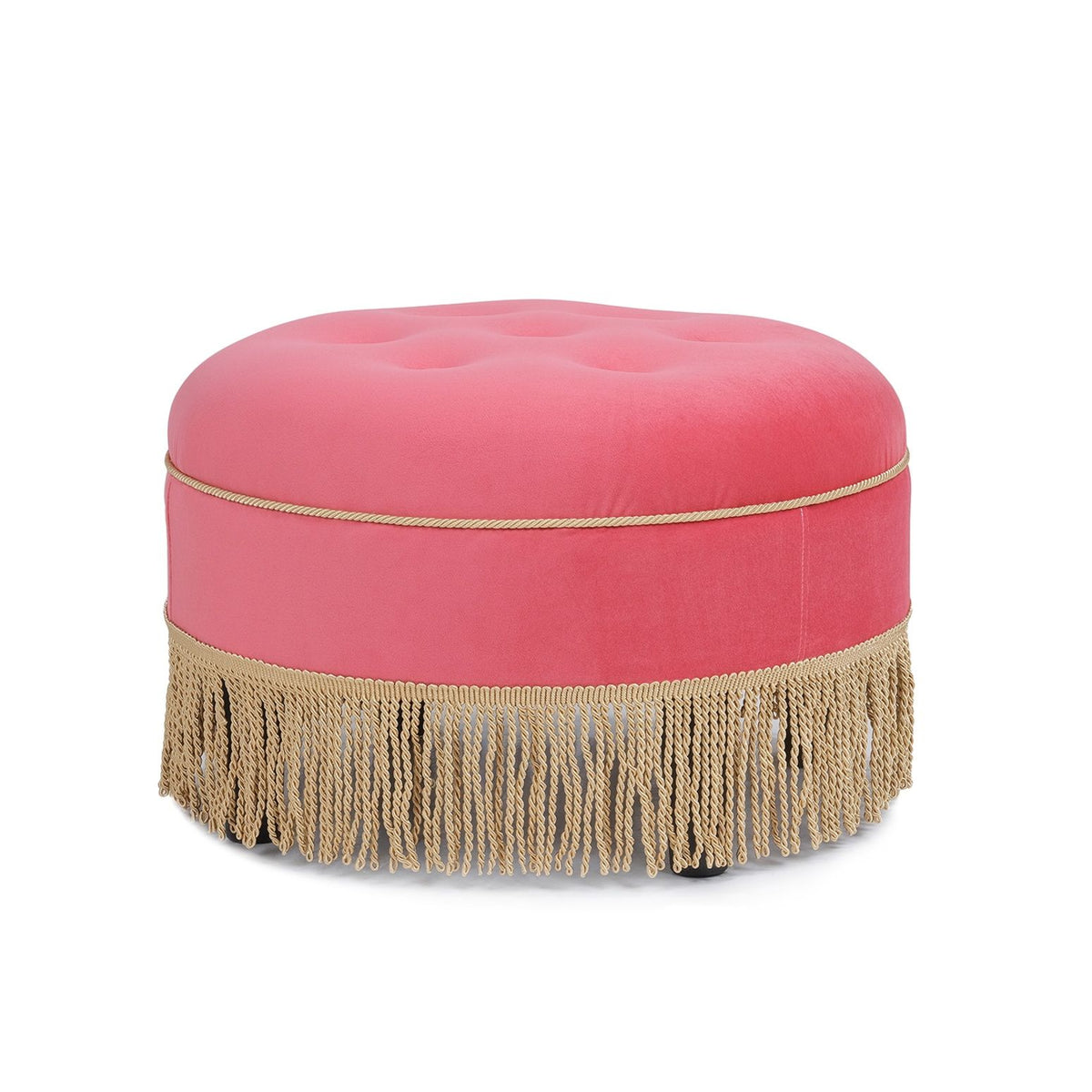 Yolanda - Round Upholstered Accent Ottoman